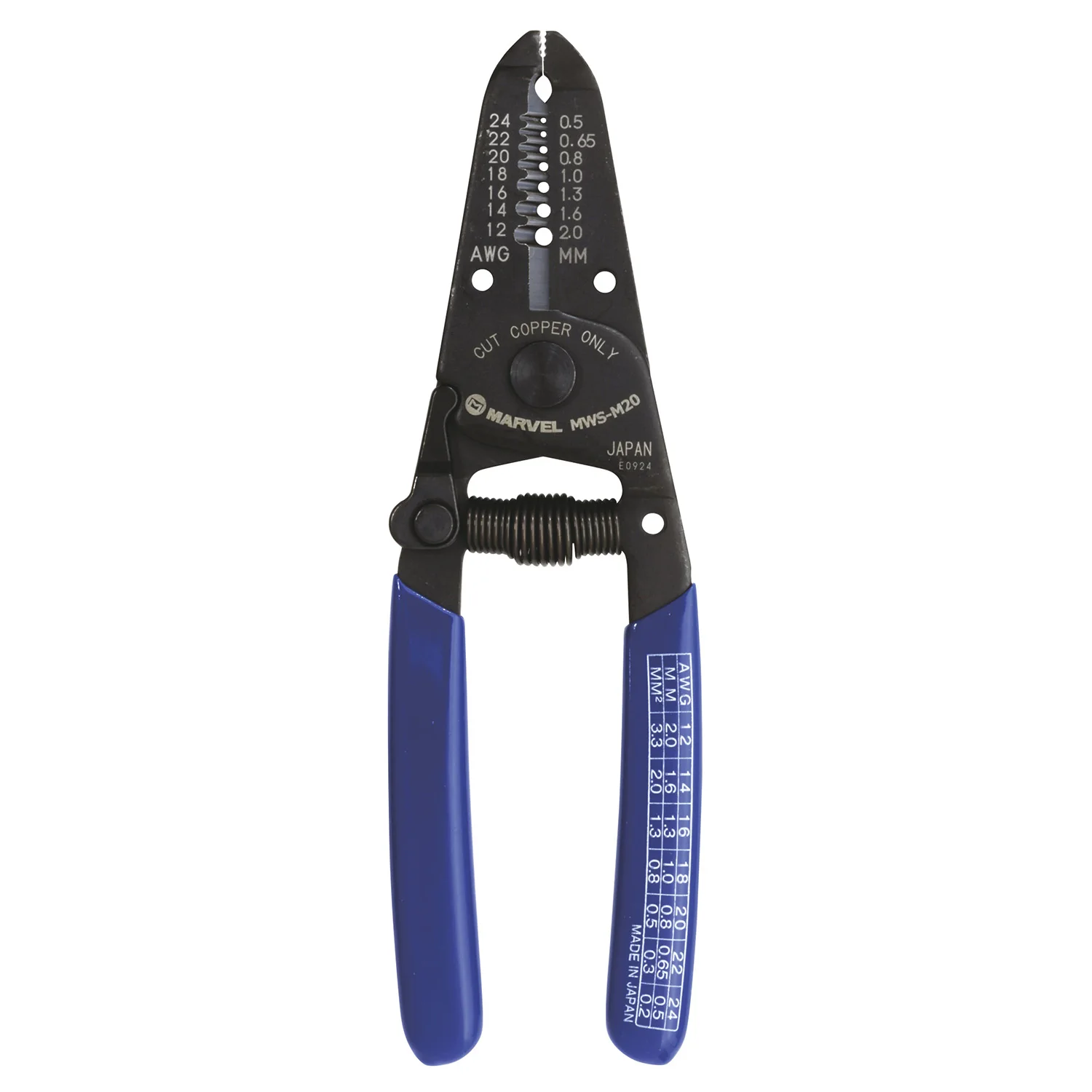 MARVEL Hand Tools for Electricians Lightweight Compact Cutting Cable Wire Strippers Made in Japan