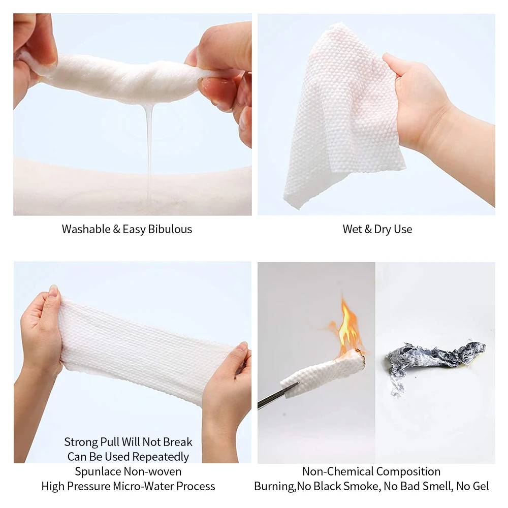 Skincare 100% Disposable Natural facial Cotton Tissue paper for family using