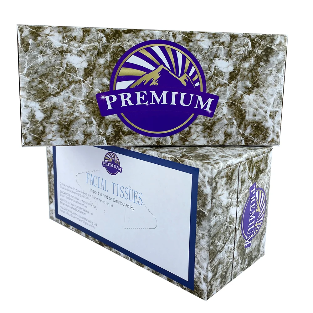 Top Quality Customized logo cheap facial tissue paper for home 180 sheet 2 ply  brands names tissu tulle 3d vert menthe