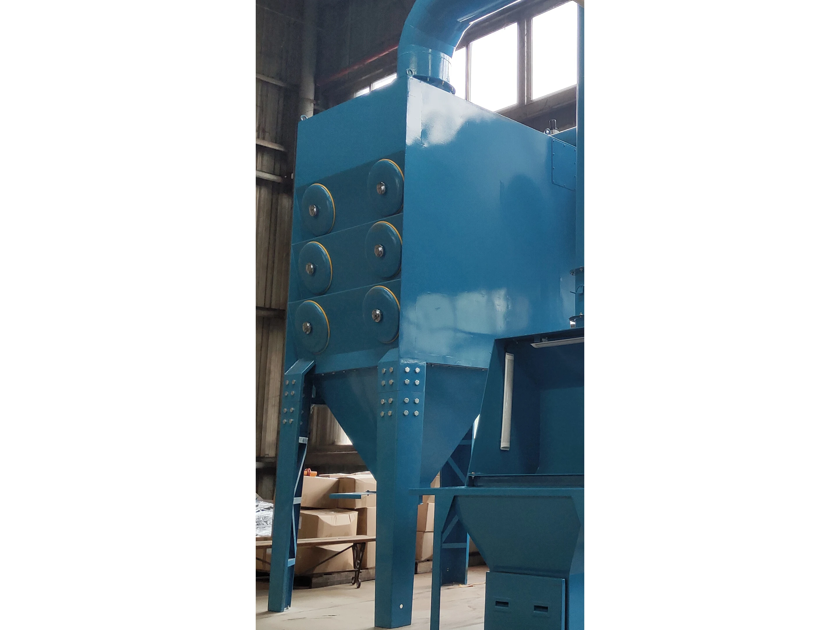 Inclined Cartridge Dust Collector With Double Lifespan Filter Cartridge for silica, calcium carbonate, plastic dust