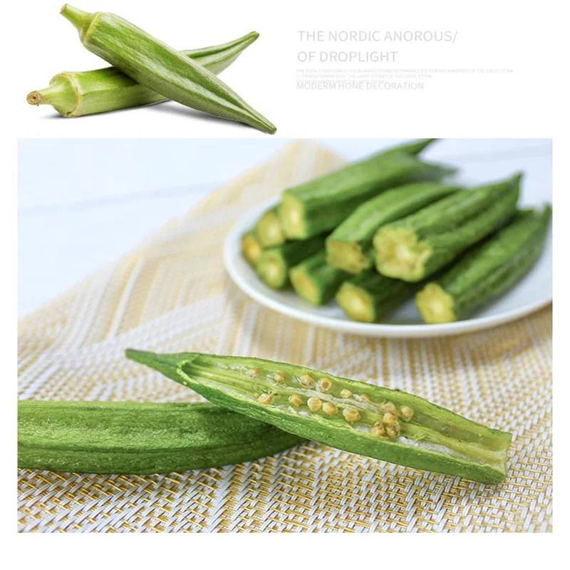 100% Natural Vegetable Dried okra Dehydrated Vegetables Dried Okra Chips