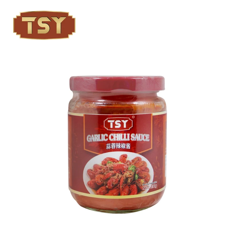 TSY Food Wholesale Bulk OEM Brand Factory Price Dipping and Cooking Chinese Red Chilli Garlic Sambal Oelek Hot Chilli Sauce