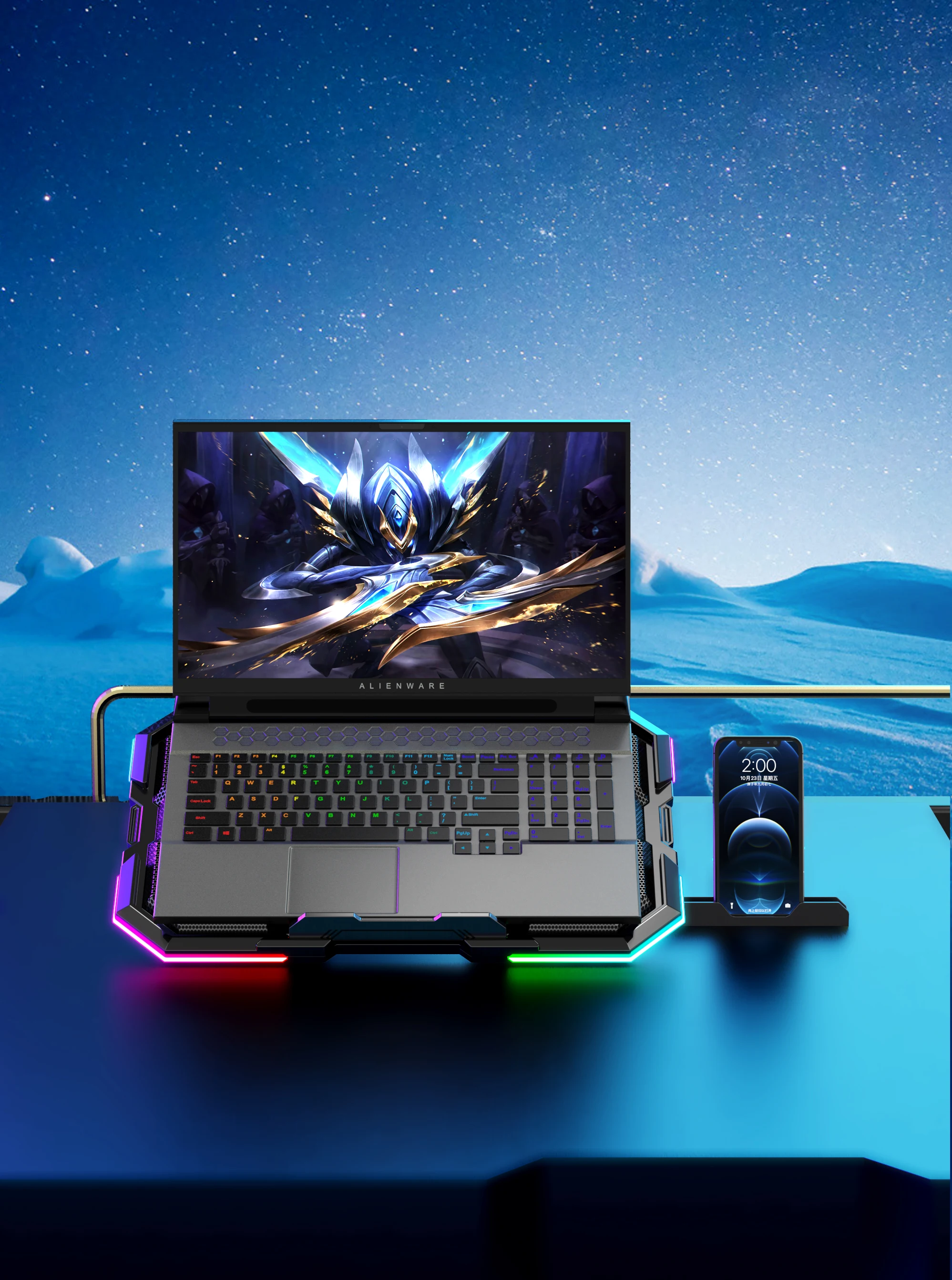 ICE COOREL best seller gaming RGB 17inch laptop cooling pad for laptop  tablet pc