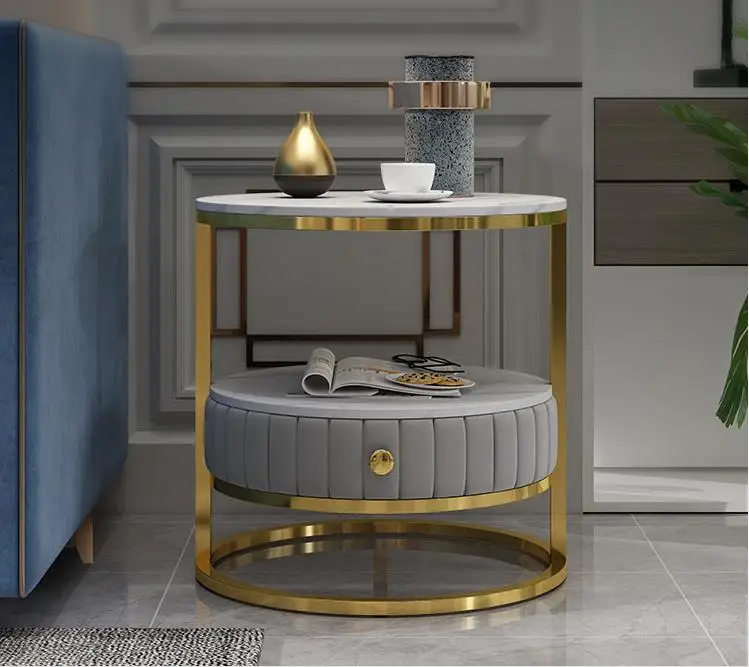 2021 newest luxury nordic light luxury bedside table bedside table white