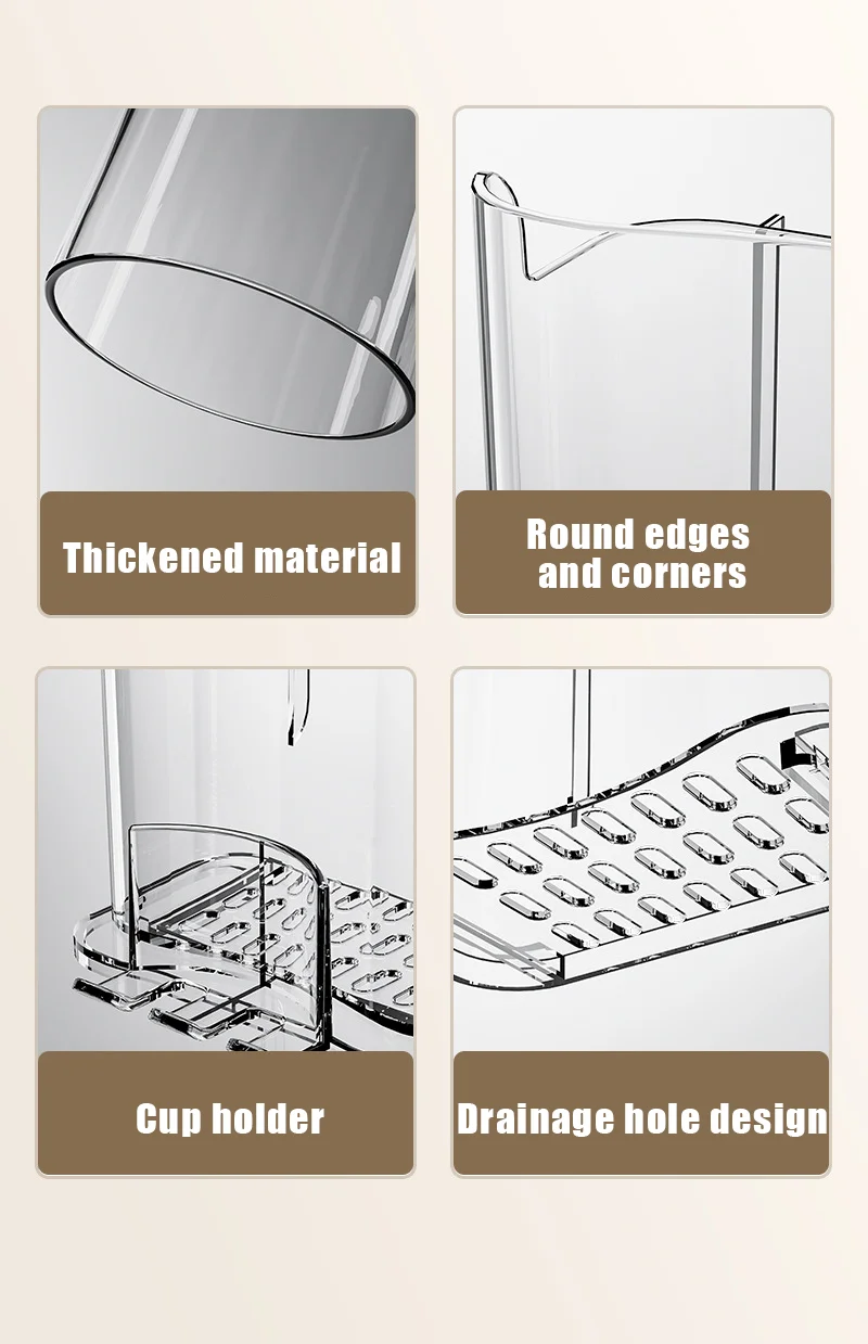 Choice Fun Toothbrush holder bathroom mouthwash toothbrush cup bathroom wall mounted non perforated cup holder