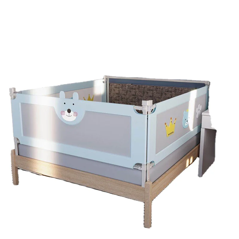 baby bed guard rail fence protector small baby crib children anti-fall bedside baffle bed rails for kids rail guards