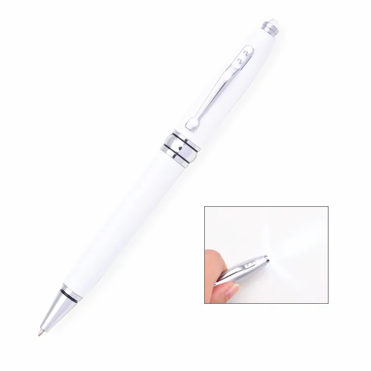Wholesale Cheap Custom short ballpoint pen refills LED metal ball pen