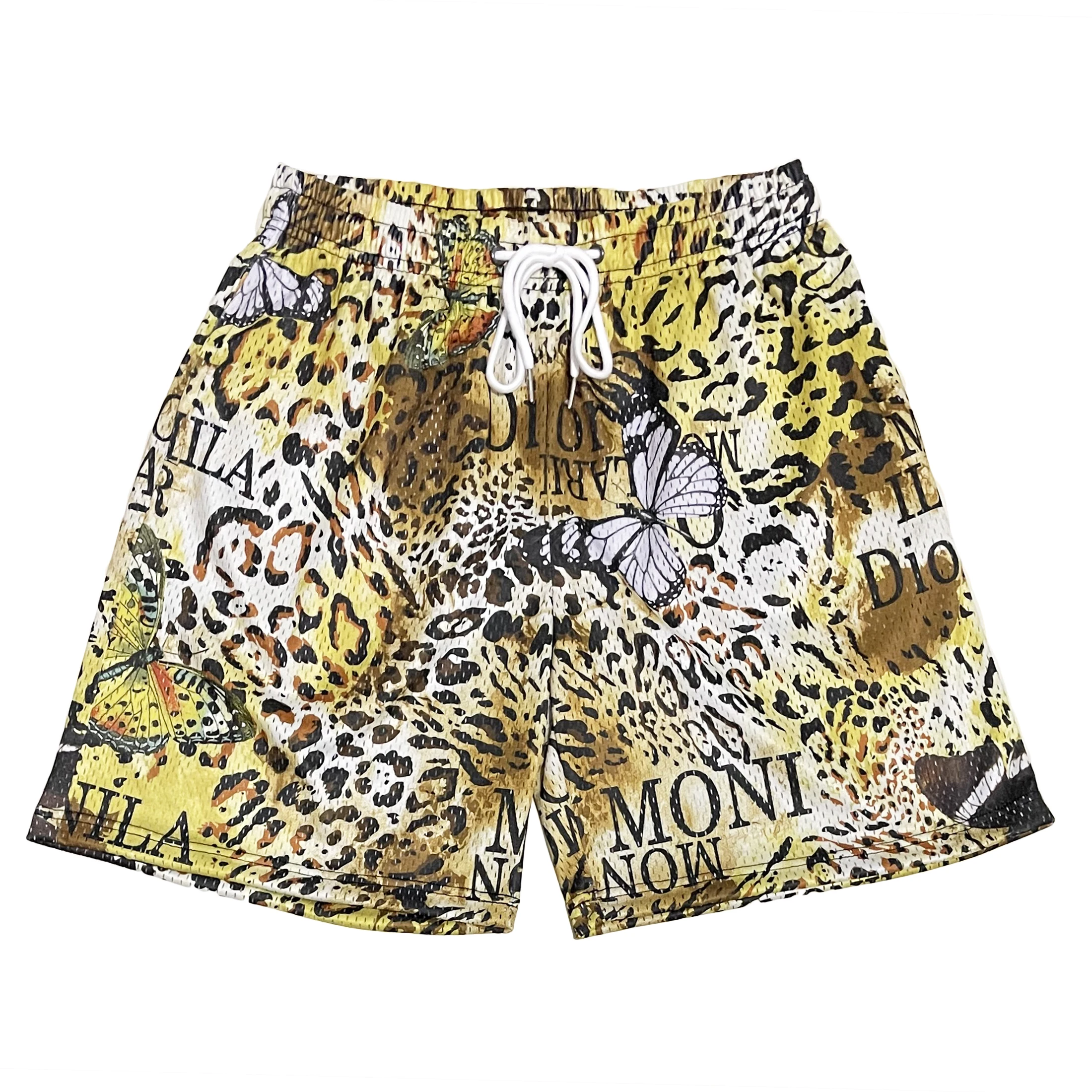 Customizable polyester spandex elastic heavyweight fishnet 7 inch inseam oversized cut and sew beach mens stretchy mesh shorts