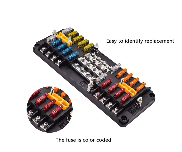 16 Way Fuse Box Dual Circuit Automotive Fuse Box Holder Panel