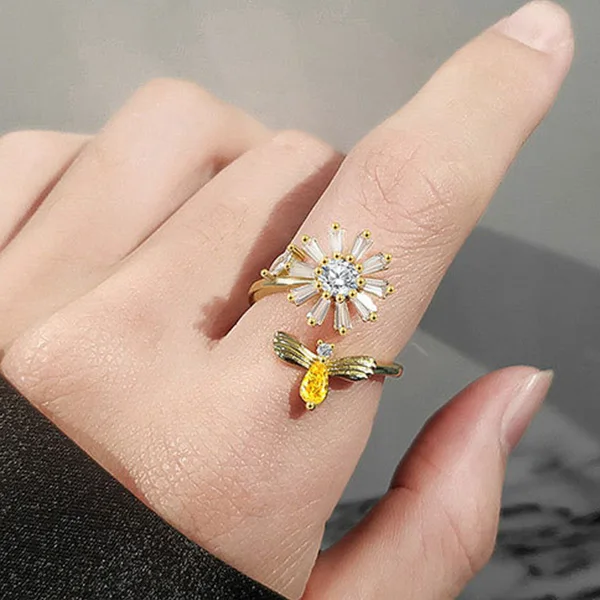 spinning ring Cross-border hot sales can be adjusted to slow the opening anxiety ring fidget ring