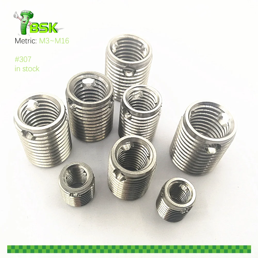 Type 307 308  Stainless Steel M3 to M16 Three-Hole Self-Tapping Inner Threaded Insert
