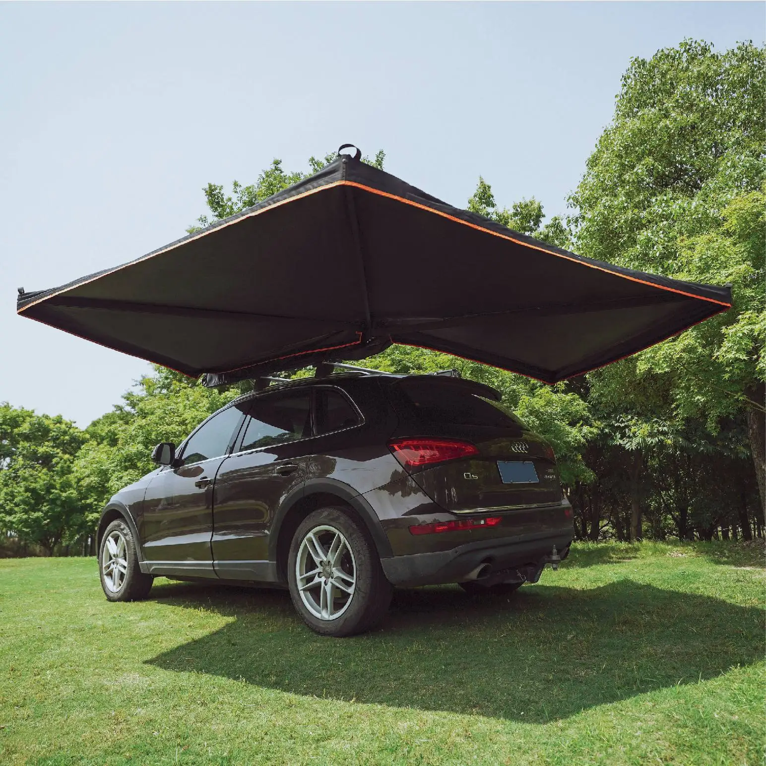 Yescampro new design retractable roof top tent car side mount 270 degree car side awning with led light