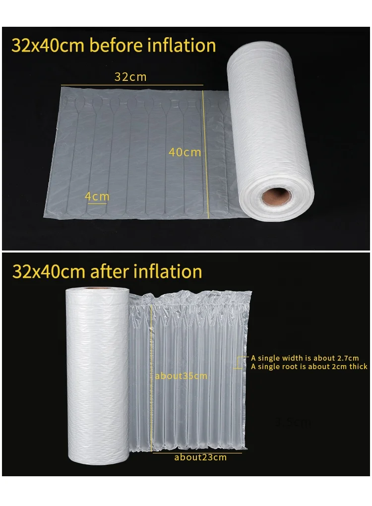 Recycled Packaging Materials Inflatable Air Bubble Film For Fragile Article