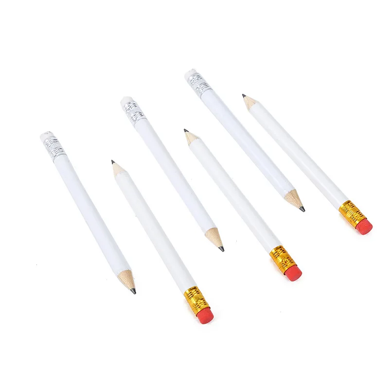 Wholesale  Price 3.5 Inch  Custom Logo Colorful Wooden Golf White Pencil With Eraser