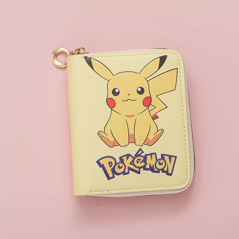 Wholesale fashion cute piKachu printed coin purse low price student short zipper wallet