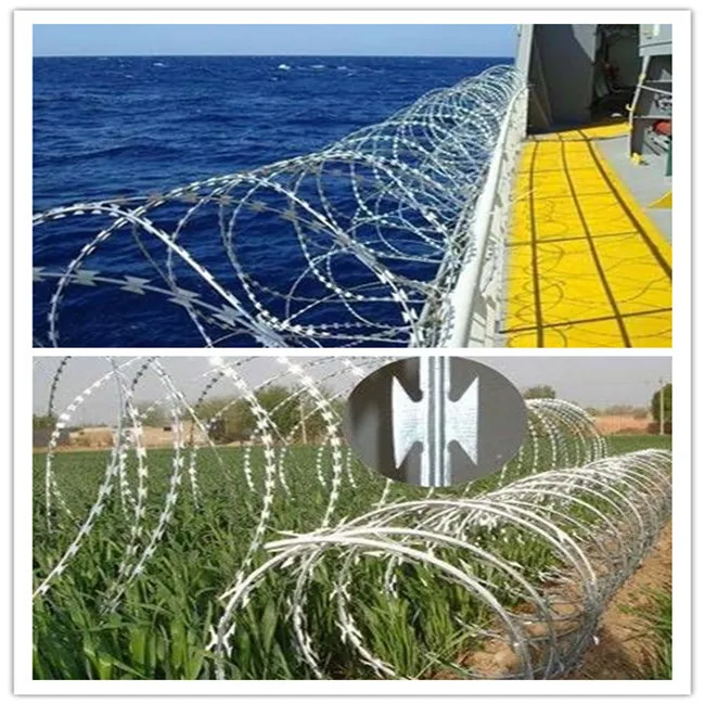 Factory Direct Sales Razor Blade Barbed Wire Concertina Mesh High Tensile Welded Razor Wire Mesh