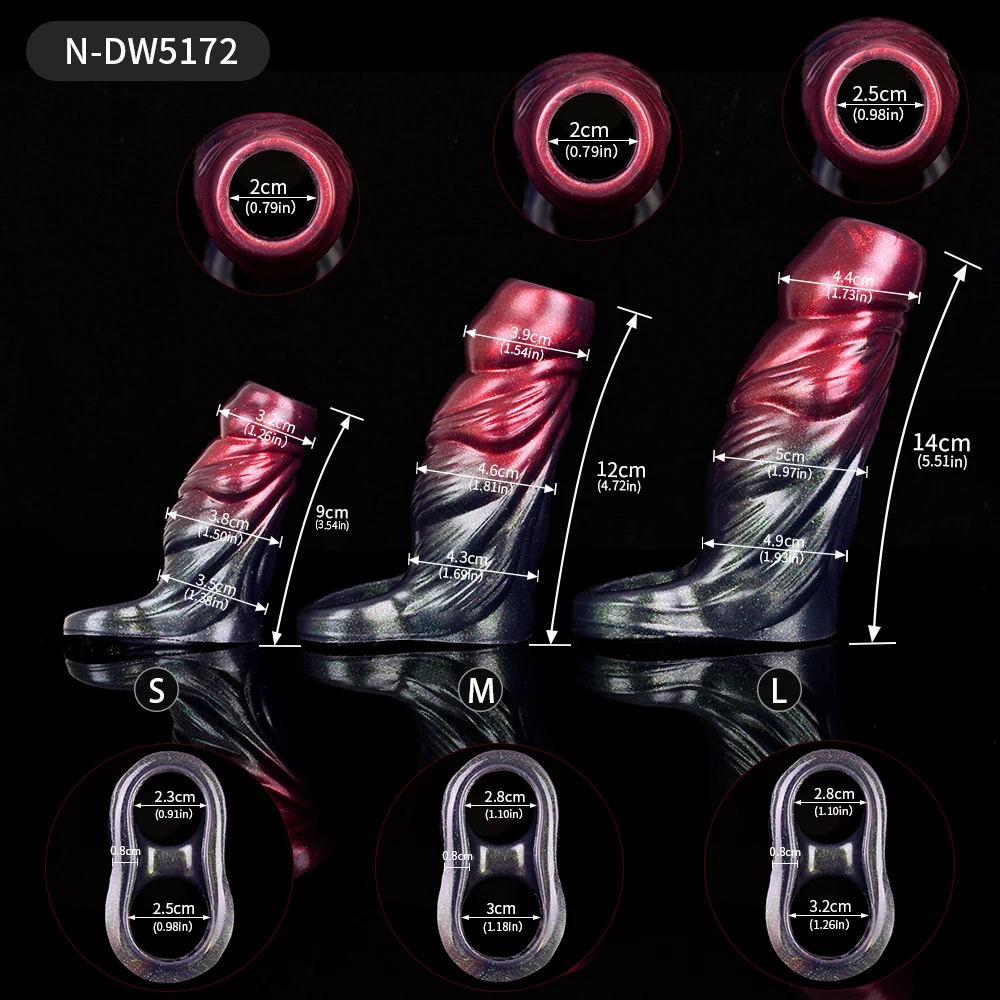 NNSX Penis Sheath Delay Ejaculation Animal Knot g Spot Vaginal Stimulation Couple Sex Toys Penis Sleeve Extender for Men