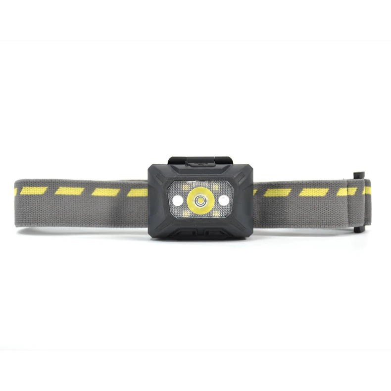 Dual Power Rechargeable Headlamp for Outdoor, Fishing, Camping and Climbing with White Red Green Light