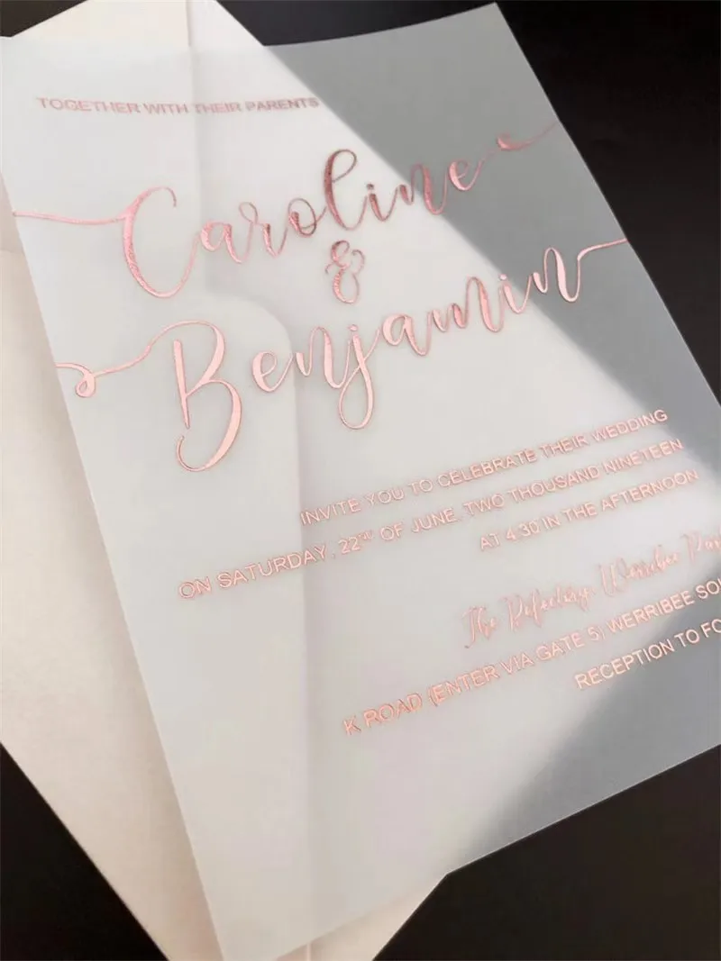 Custom Color Printing Translucent Vellum Parchment Paper Envelope Butter Tracing Paper Gift Envelope