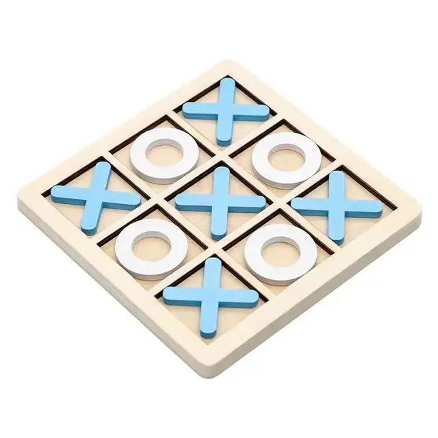 Wholesale Wooden Board Tic Tac Toe Game XO Table Toy Classical Family Children Puzzle Game Training Game Educational Toys
