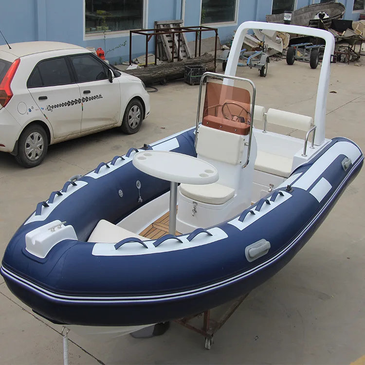 RIB480 Cheap 8 Person CE fast inflatable boat hypalon Speed Boat rib boat fiberglass