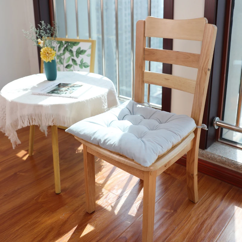 Striped chair cushion set chair cushion with filling supplier white chair cushions with ties 16 colors anti slip bottom
