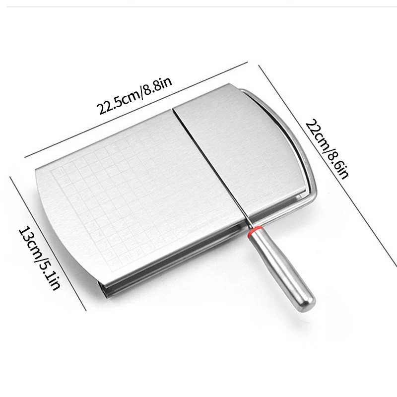 Stainless Steel Cheese Slicers for Block Wire Cheese Slicer with Scale Cheese Cutters for Kitchen Gadget