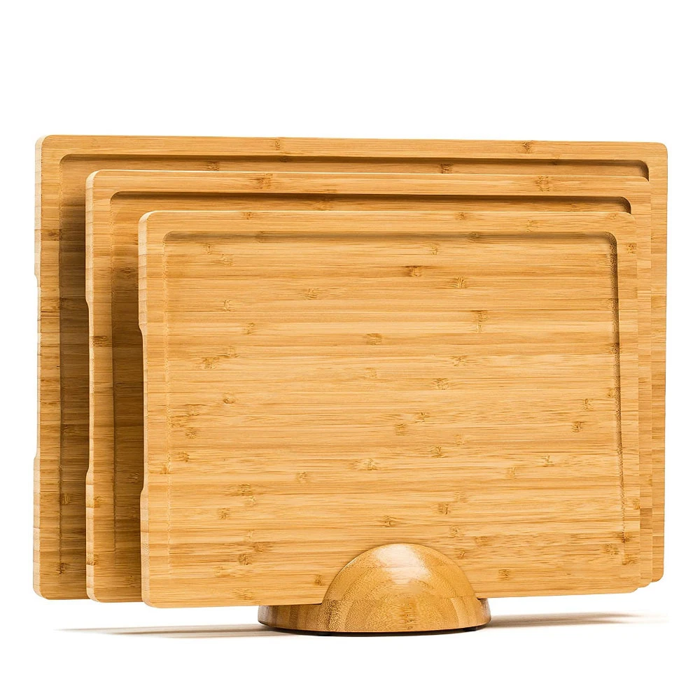 Sustainable Bamboo Rectangle Chopping Blocks Cutting and Butcher Board Bamboo Cutting Board