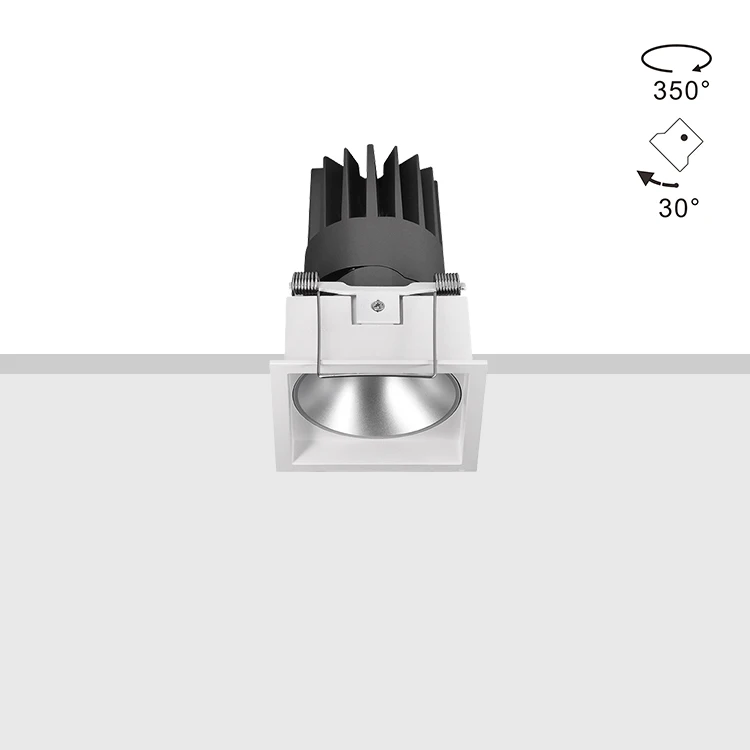 Die Casting Aluminium Flicker-free Downlight 8W 18W 25W Lens Cob Downlight Led Recessed Lighting Spot Lights Down Lights