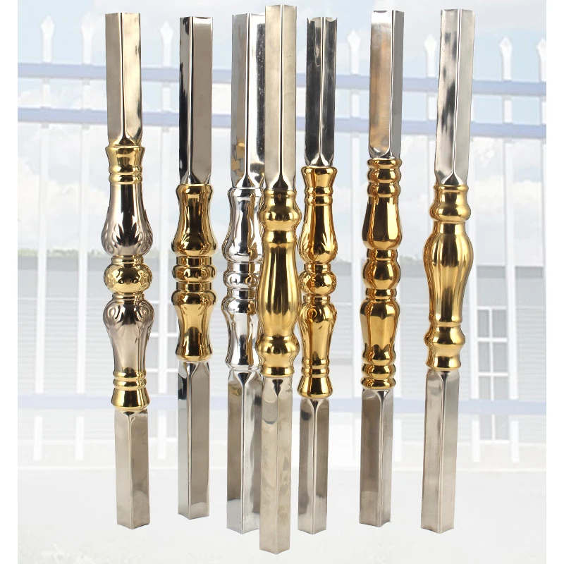 Safety banisters tube balcony rod balustrade baluster accessories tubular gold stair stainless steel railing fitting