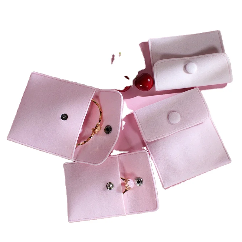 Custom logo Microfiber velvet jewellery packaging envelopes pouch bag for custom jewelry pouch
