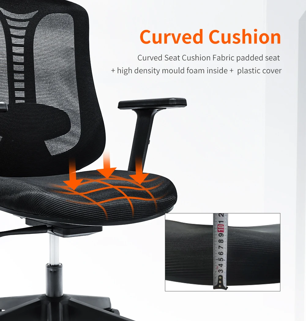 Half price free sample Adjustable armrests Chile modern movable rotating high-quality comfortable mesh computer office chair