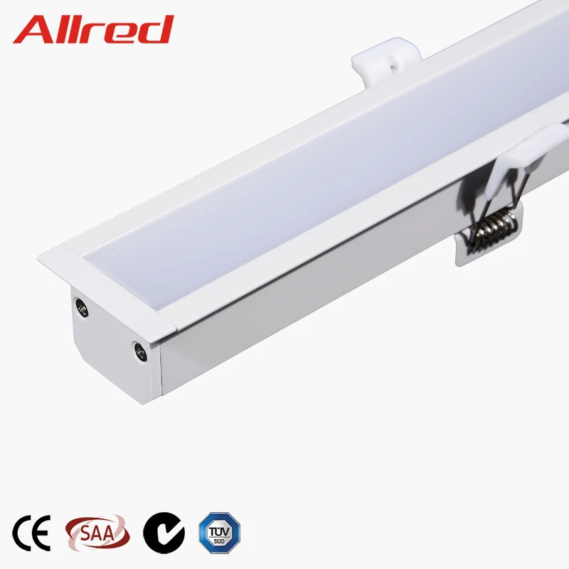 AC200-240V Professional Aluminum Pure White LED Tube Office Linear Light