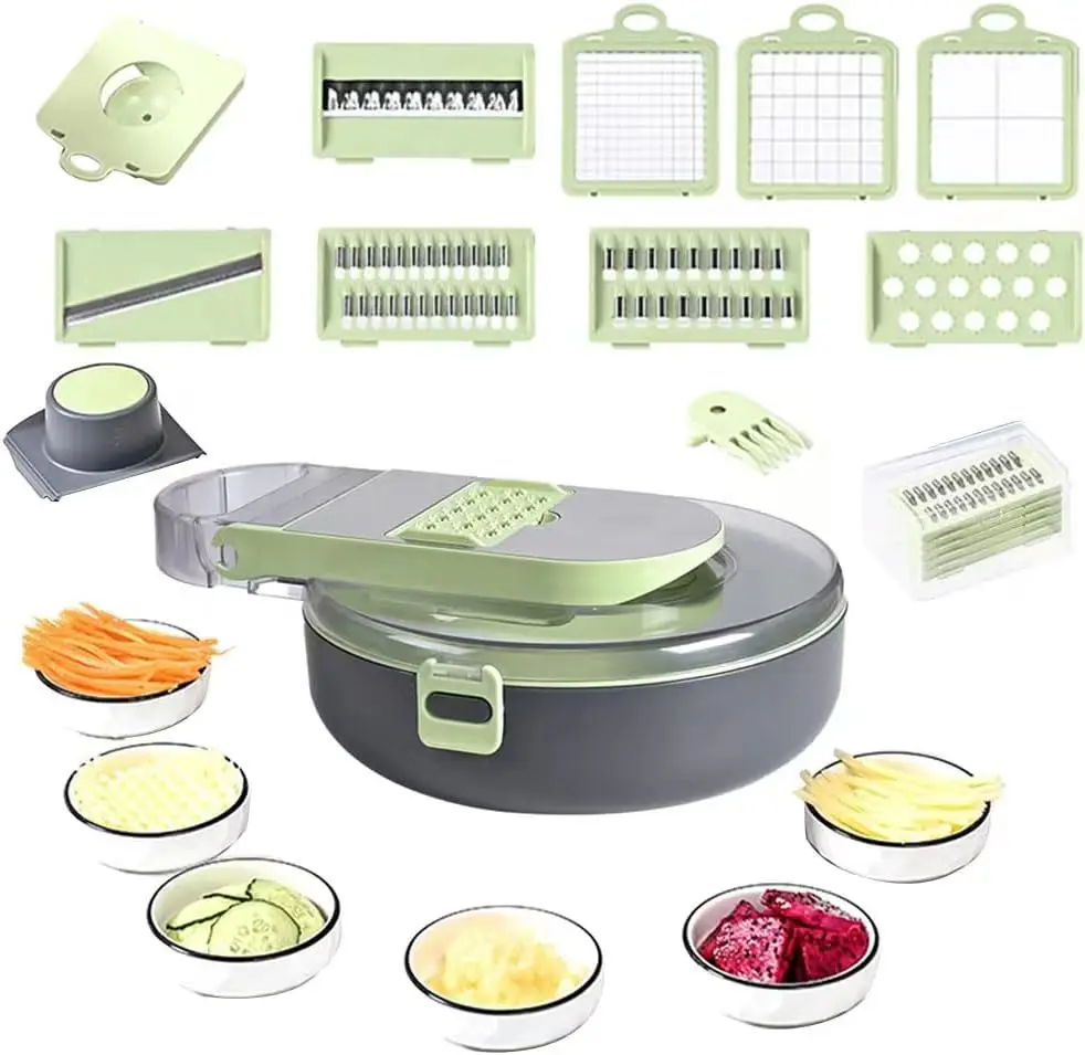 2023 Hot Selling Vegetable Chopper Slicer 13 in 1 Veggie Dicer Cutter for Onion Tomato Potato Food Chopper with Draining
