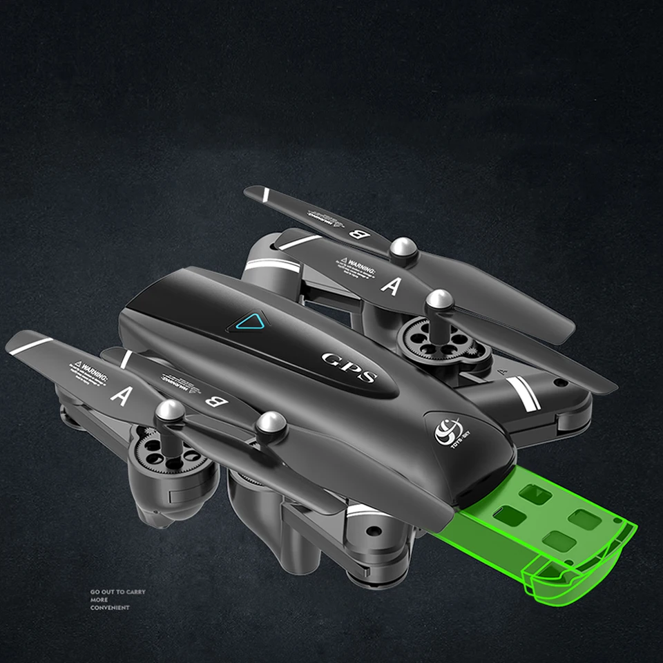 Foldable Les Photo Shoot Drone Fvp Rs 500 Gsm  GPS VR  With Double Camera Dron Con Luces Led