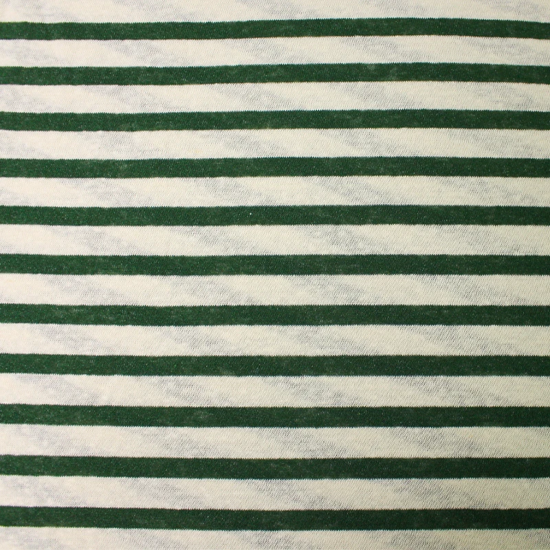 Wholesale 48% Ecovero viscose 39% linen 13% polyester stripe jersey comfortable recycled knitted fabric for Sportswear