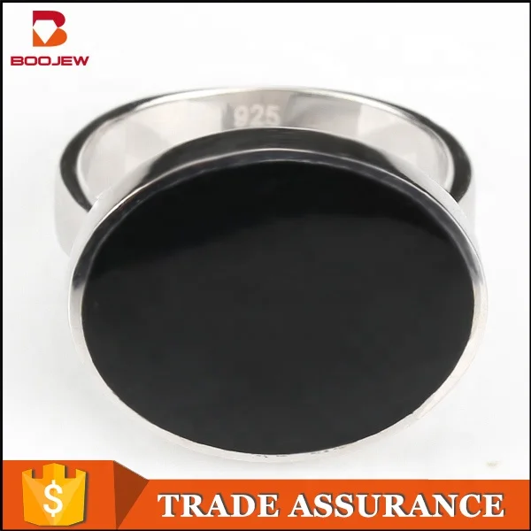 Saudi new simple design silver jewelry without stone white gold plated ring models for men