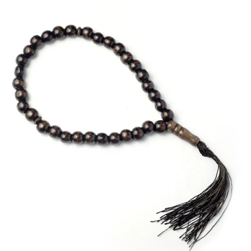 Wholesale 33 Tesbihar Muslim Rosary Beads Bracelet Wooden Rosaries Religious Catholic Player Beaded Bracelets For Women Men