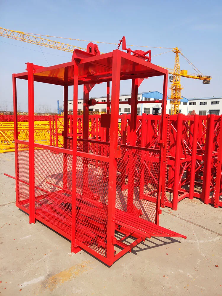 
building construction materials lift SS80/80 double caged material hoist 