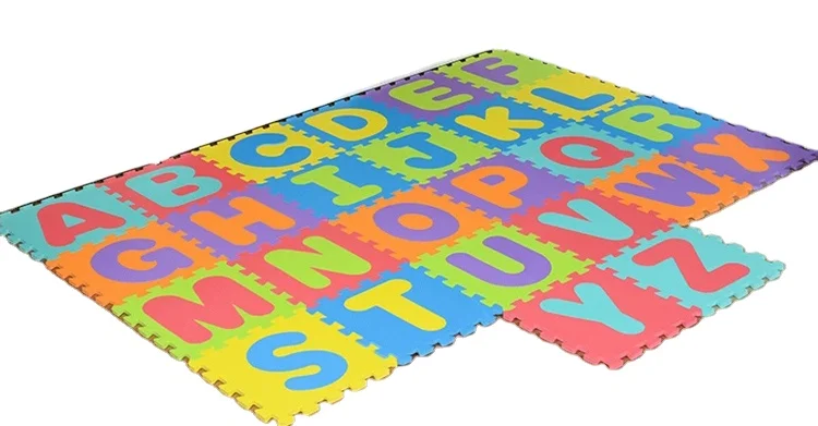 Kangler Kids Foam Puzzle Play Mat (36-Piece Set) 5.9inch x 5.9inch Interlocking EVA Floor Tiles with Alphabet and Numbers