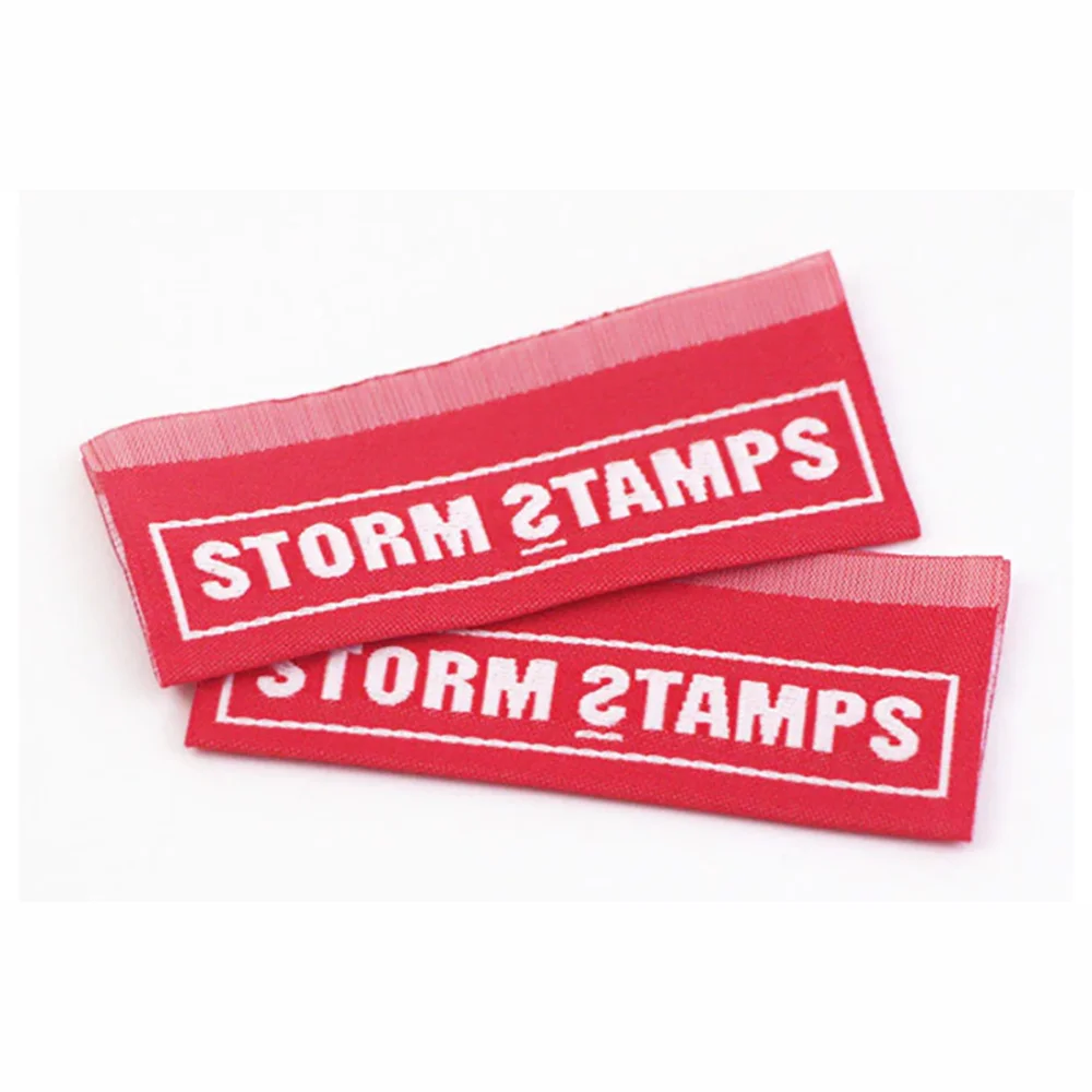 Wholesale High Density Clothing Satin Woven Tag Customized Logo Clothes Garment Fabric Labels Custom Woven Labels