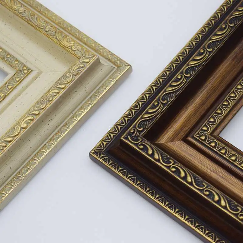 Wholesale antique luxury European style golden oil painting frame customizable size 4x6 8x10 wall resin photo frame