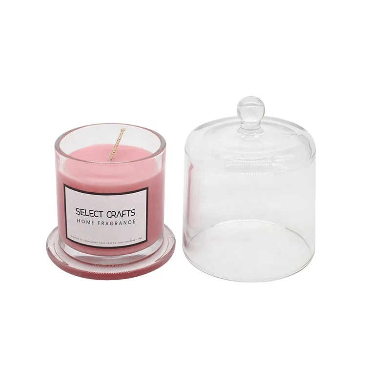 Декоративная Романтическая Свадебная круглая банка ко Дню Святого Валентина, стеклянная купольная крышка, Ароматизированная свеча