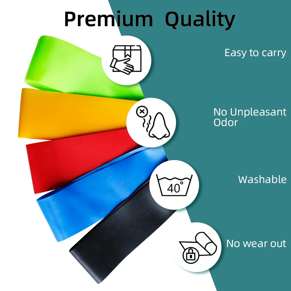 New Color Power Latex Elastic Loop Band Home Hip Leg Thigh Arm Chest body Home Gym Exercise Bands Latex Ring Tension Ring