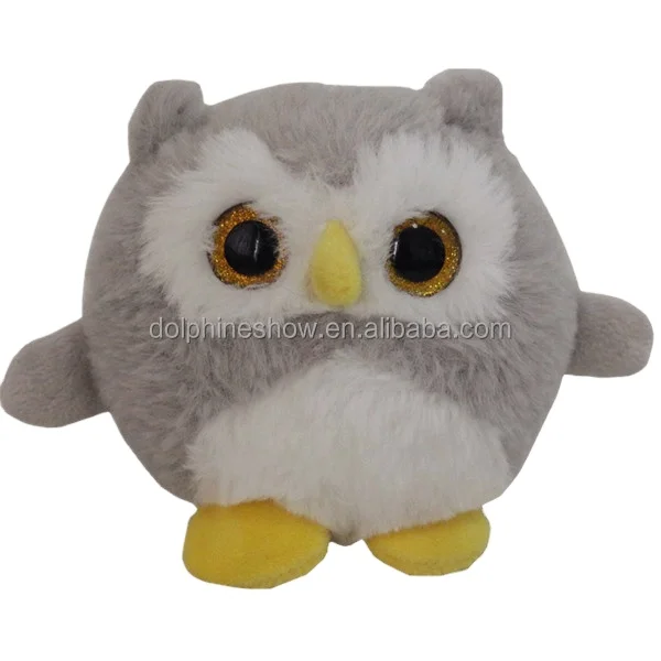 new big eyes plush owl toy wholesale custom cute stuffed plush rounded owl soft toy