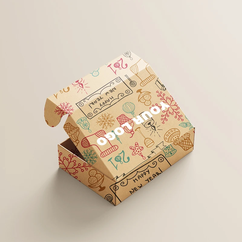 New Year Customized Christmas Gift Eco Friendly Custom Paper Packaging Shipping Box