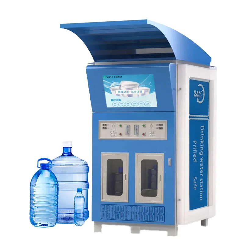 Commercial equipment and mechanical  water vending machine solar water vending machine with card and recharge machine