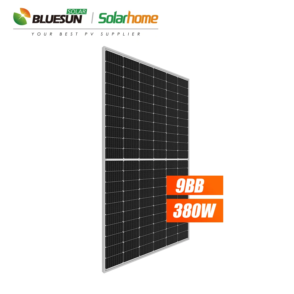 Монокристаллическая двойная стеклянная солнечная панель Bluesun 380 Вт монокристаллические солнечные панели для лица 390 400