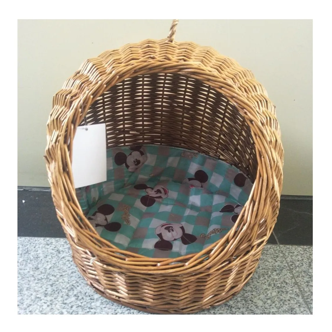 Легкий 2 яруса ящик для кошки пользовательского образца ивовая корзинка животные корзины плетеная корзина