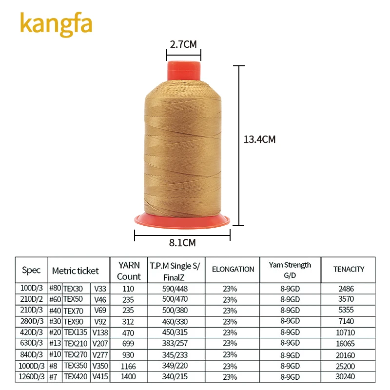 Economic Price N6 Bonded Nylon Threads 420D Bonded Tex 135 Thread Nylon TKT20 Bonded For Sewing Car Seat